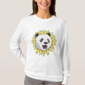 Panda met zonnebloem t-shirt (Voorkant)