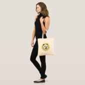 Panda met zonnebloem tote bag (Voorkant (model))