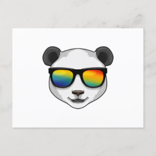 Panda met zonnebril briefkaart