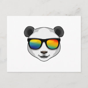 Panda met zonnebril briefkaart