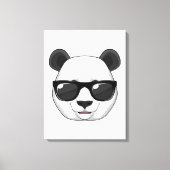Panda met zonnebril canvas afdruk (Voorkant)