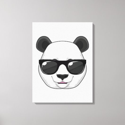 Panda met zonnebril canvas afdruk (Voorkant)