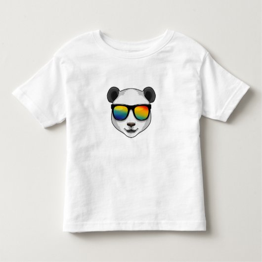 Panda met zonnebril kinder shirts (Voorkant)