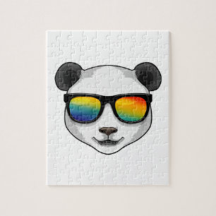 Panda met zonnebril legpuzzel