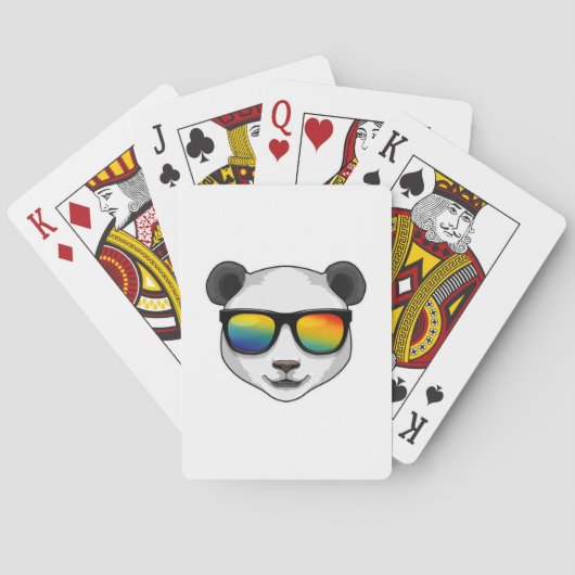 Panda met zonnebril pokerkaarten (Achterkant)