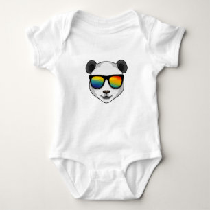 Panda met zonnebril romper
