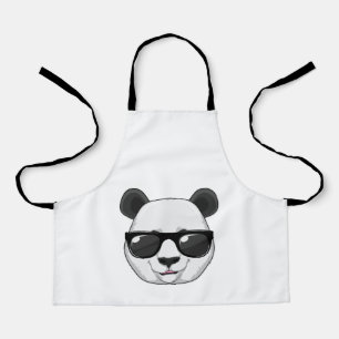 Panda met zonnebril schort