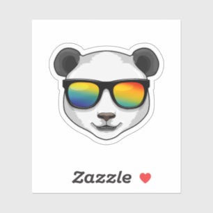 Panda met zonnebril sticker