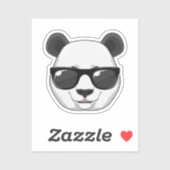 Panda met zonnebril sticker (Vel)