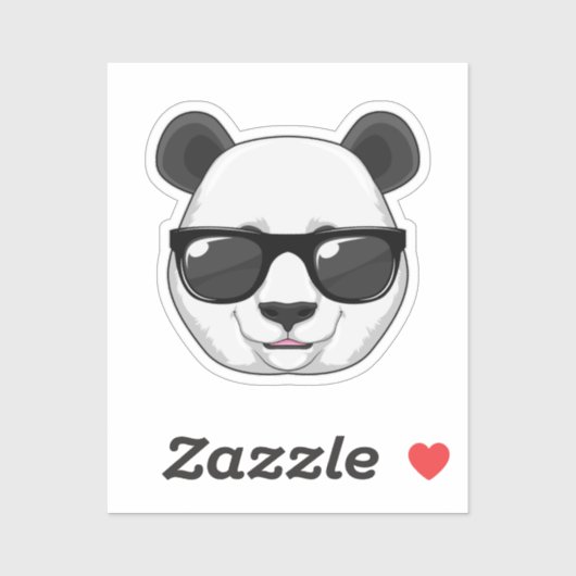 Panda met zonnebril sticker (Vel)