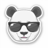 Panda met zonnebril sticker (Voorkant)