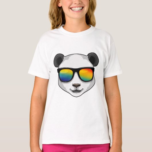 Panda met zonnebril t-shirt (Voorkant)