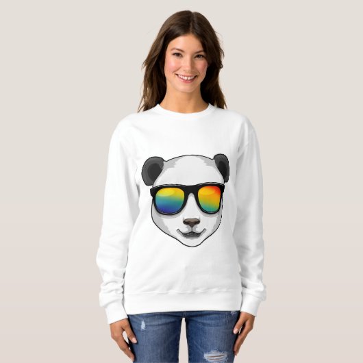 Panda met zonnebril trui (Voorkant volledig)