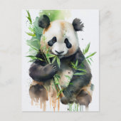 Panda met zwart en wit bont. briefkaart (Voorkant)