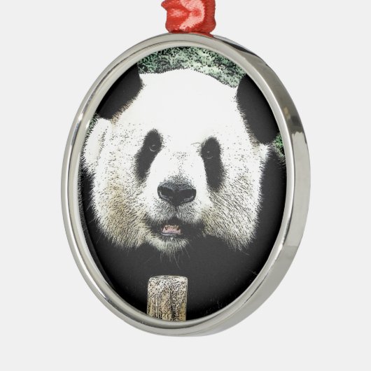 Panda Metalen Ornament (Links)