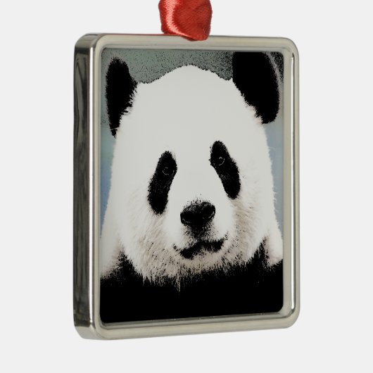 Panda Metalen Ornament (Rechts)