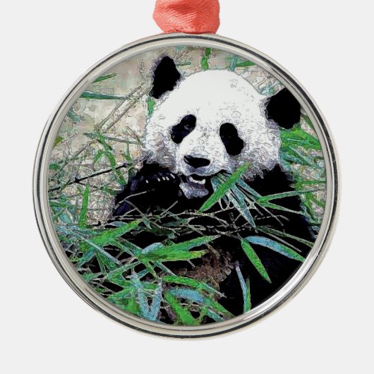 Panda Metalen Ornament (Voorkant)