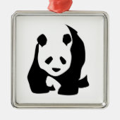 Panda Metalen Ornament (Voorkant)