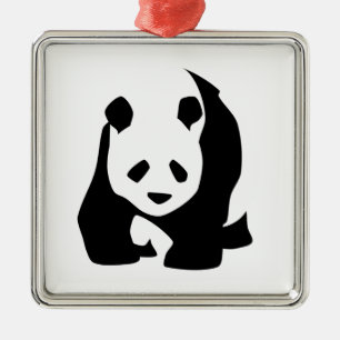 Panda Metalen Ornament
