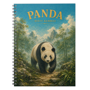 Panda Misty Bamboo Watercolor GeoSaga Notitieboek