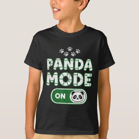 Panda Mode On Funny Animal Bear Lover Owner Costum T-shirt (Voorkant)