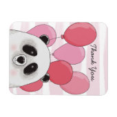 Panda. Modern kinder dier. Roze dank u Magneet (Horizontaal)