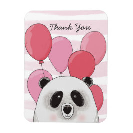 Panda. Modern kinder dier. Roze dank u Magneet