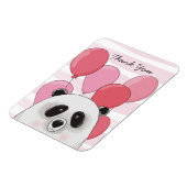 Panda. Modern kinder dier. Roze dank u Magneet (Linkerzijde)