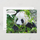 Panda Modern Quote Animal Sjabloon Trendy Briefkaart (Voorkant / Achterkant)