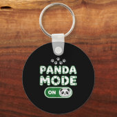 Panda Modus Aan Grappig Dier Beer Liefhebber Eigen Sleutelhanger (Voorkant)