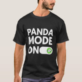 Panda Modus Aan Schattige Dier Toggle Schakelaar T-shirt (Voorkant)
