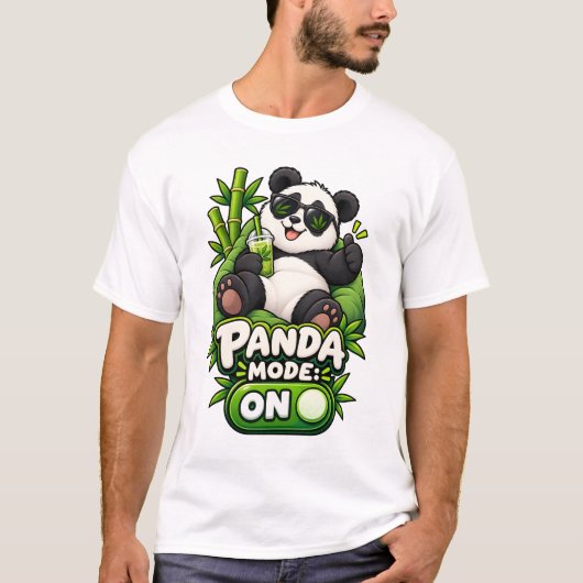 Panda Modus Aan T-shirt (Voorkant)