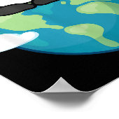 Panda Moeder Aarde Dag Funny voor Planet Environme Poster (Hoek)