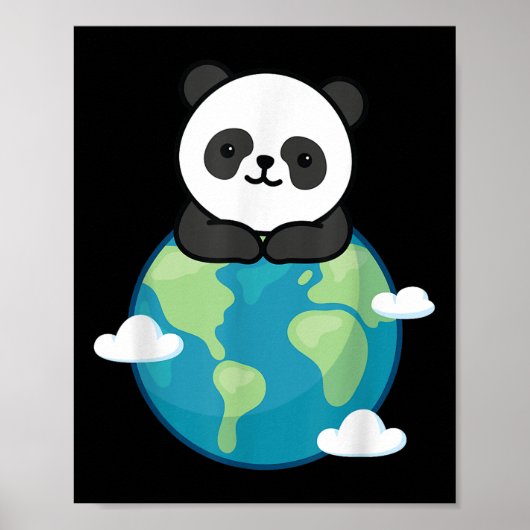 Panda Moeder Aarde Dag Funny voor Planet Environme Poster (Voorkant)