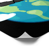 Panda Moeder Aarde Dag Funny voor Planet Environme Poster (Hoek)