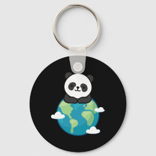 Panda Moeder Aarde Dag Funny voor Planet Environme Sleutelhanger