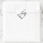 Panda Moeder & Baby welp Hart Sticker (Tas)