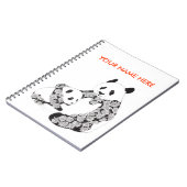 Panda Moeder en Baby Cub Notitieboek (Linkerzijde)