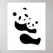 Panda Moeder & Welp Print 16 x 20 - Wit (Voorkant)