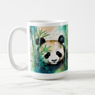 Panda Mok, cadeau voor haar, Waterverf Panda's Koffiemok