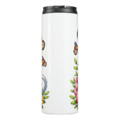 Panda Mom: welp, bloemen, Moederdag Thermosbeker (Achterkant)