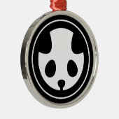 Panda mon metalen ornament (Rechts)