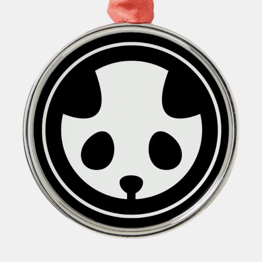 Panda mon metalen ornament (Voorkant)
