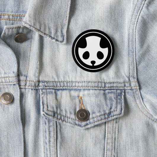 Panda mon ronde button 5,7 cm (In situ)