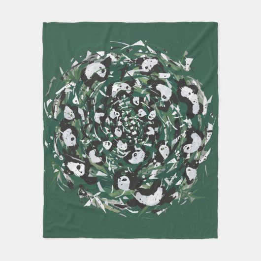 Panda-monium Fleece Deken (Voorkant)
