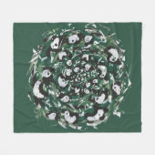 Panda-monium Fleece Deken (Voorkant (Horizontaal))