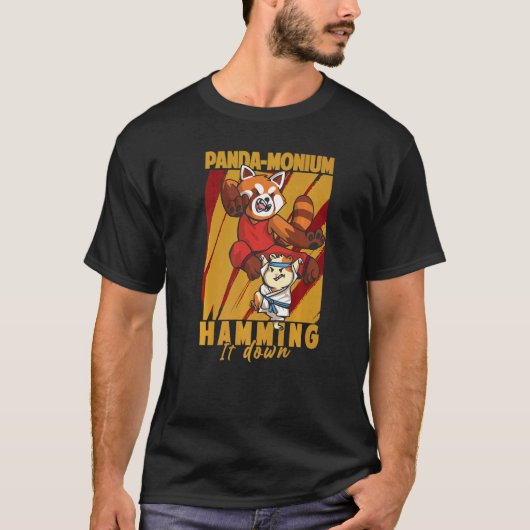 Panda Monium Hamming It Down Red Panda 1 T-shirt (Voorkant)