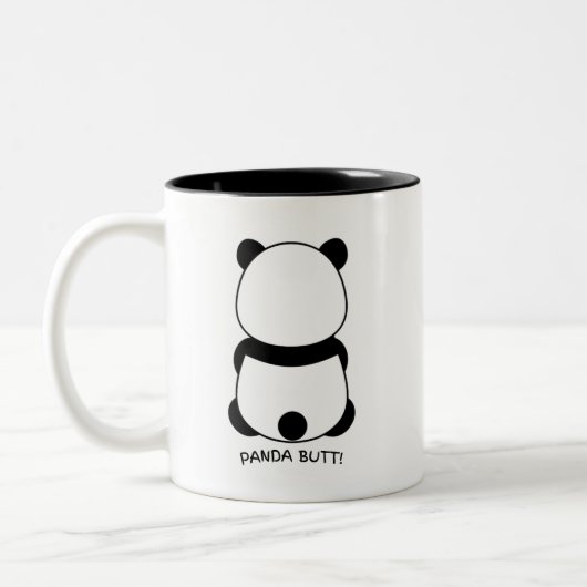 Panda-monium in een beker! 🐼☕😂 tweekleurige koffiemok (Links)