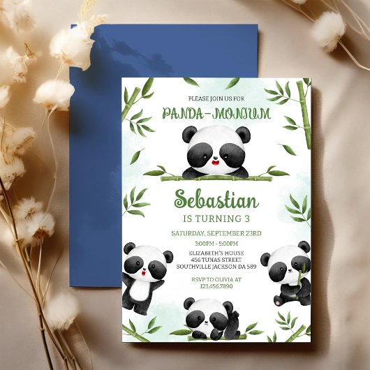 Panda-monium Panda Verjaardag Kaart