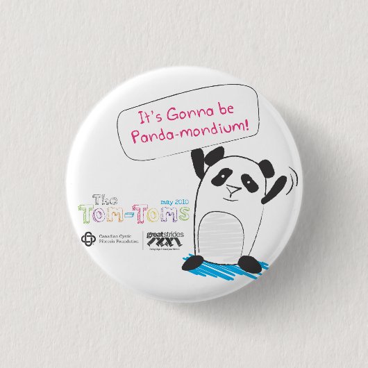 Panda-monium Ronde Button 3,2 Cm (Voorkant)
